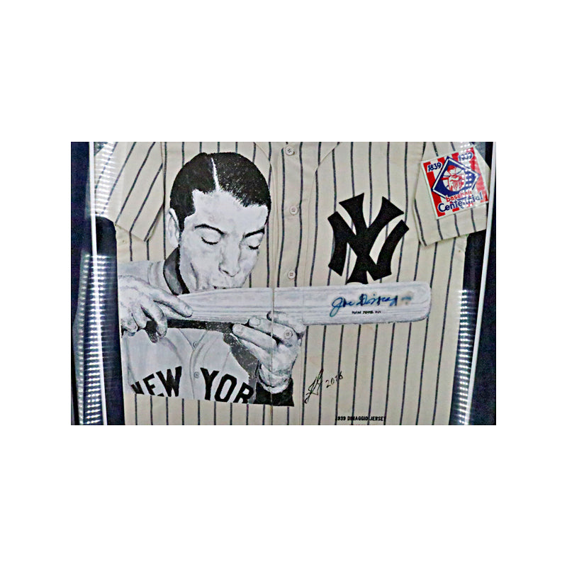 Joe DiMaggio New York Yankees Autographed Signed Painted Mitchell & Ness 1939 Prototype 1/1 Framed Jersey (JSA LOA)