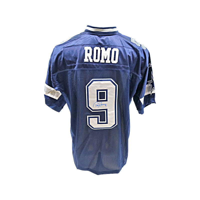 Tony Romo Dallas Cowboys Autographed Signed Reebok Navy Jersey (HM LOA)