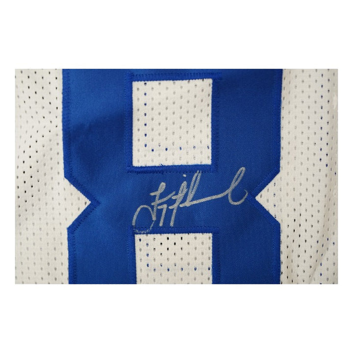 Aikman Smith Irvin Dallas Cowboys Triplets Autographed Custom White Jersey PSA LOA