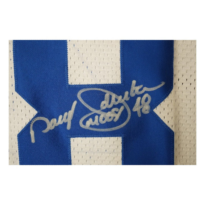 Darryl Johnston Dallas Cowboys Autographed Inscribed White Custom Jersey JSA COA