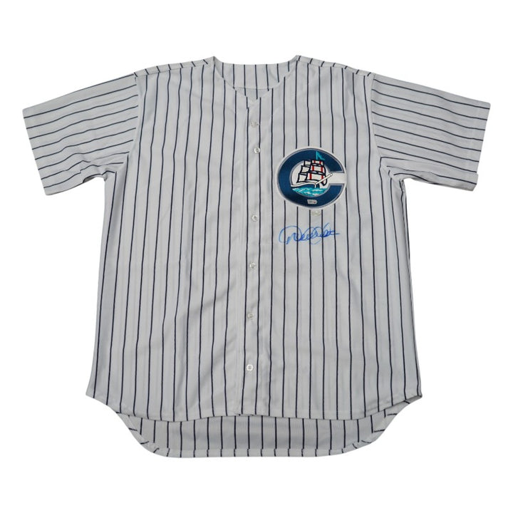Derek Jeter Columbus Clippers Autographed Pinstripe Jersey Steiner/MLB Auth