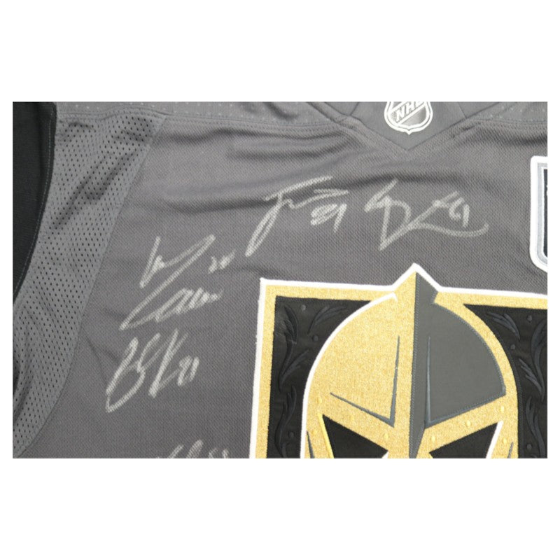 Vegas Golden Knights 2023 Stanley Cup Team Signed Grey Adidas Jersey 18 Autos Fanatics Holo LE 18/50