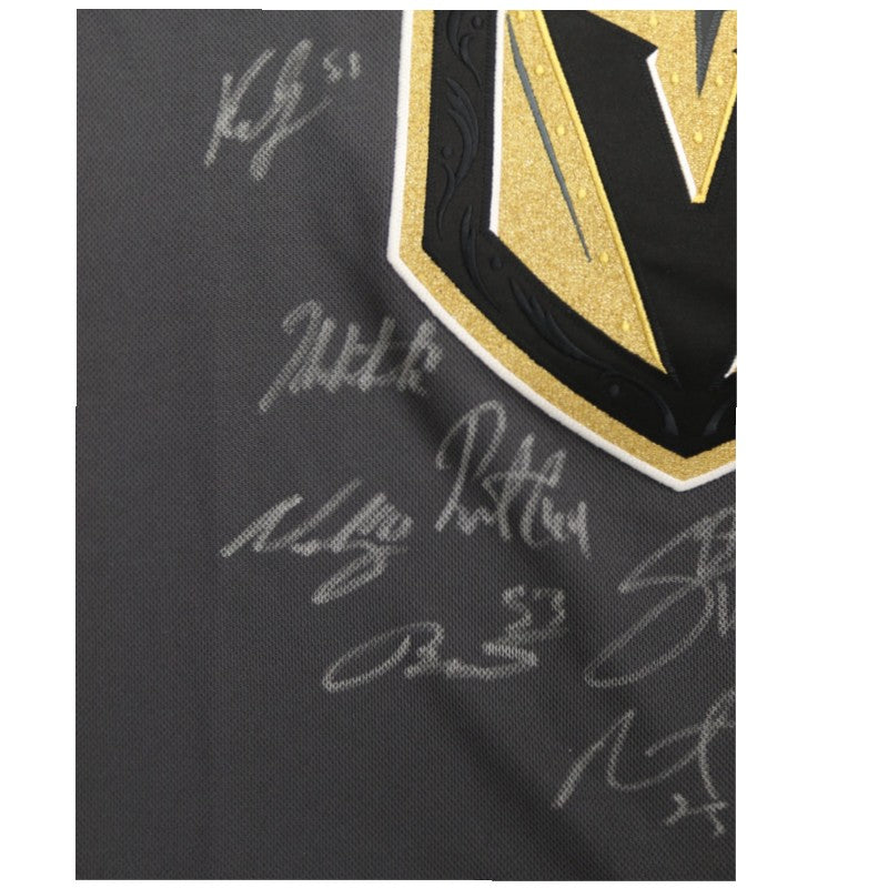Vegas Golden Knights 2023 Stanley Cup Team Signed Grey Adidas Jersey 18 Autos Fanatics Holo LE 18/50