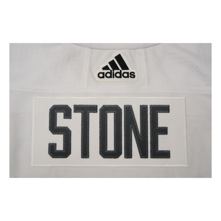 Mark Stone Las Vegas Golden Knights Autographed Inscribed White Adidas Jersey Fanatics Auth