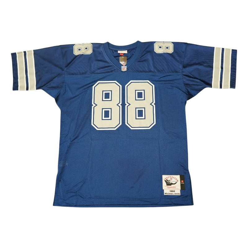 Michael Irvin Dallas Cowboys Autographed Blue Mitchell & Ness Jersey Steiner COA
