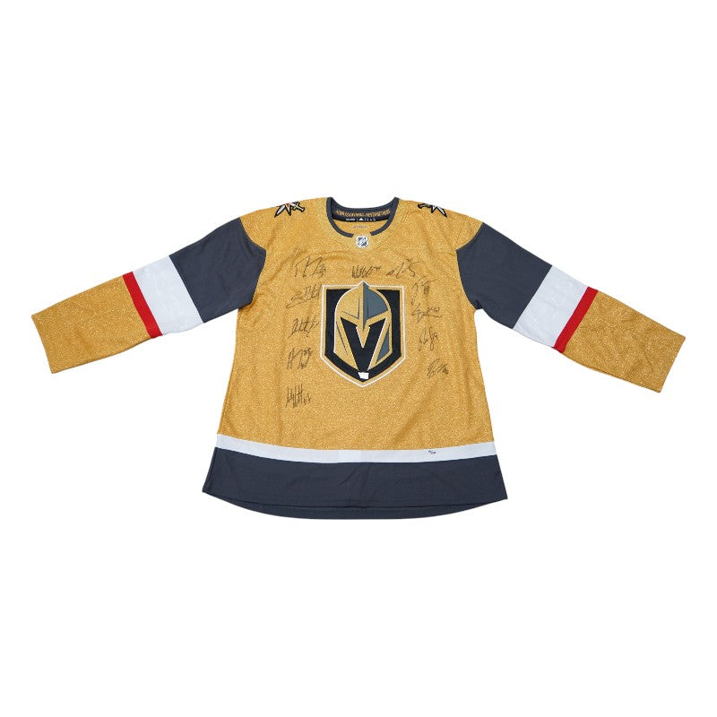 Stone Marchessault Fleury Las Vegas Golden Knights Team Multi Signed Gold Adidas Jersey 11 Sigs LE 13/20 Fanatics Auth