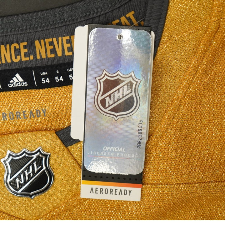 Stone Marchessault Fleury Las Vegas Golden Knights Team Multi Signed Gold Adidas Jersey 11 Sigs LE 13/20 Fanatics Auth