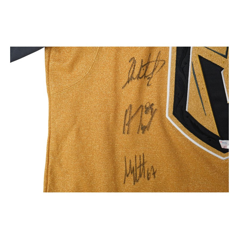 Stone Marchessault Fleury Las Vegas Golden Knights Team Multi Signed Gold Adidas Jersey 11 Sigs LE 13/20 Fanatics Auth