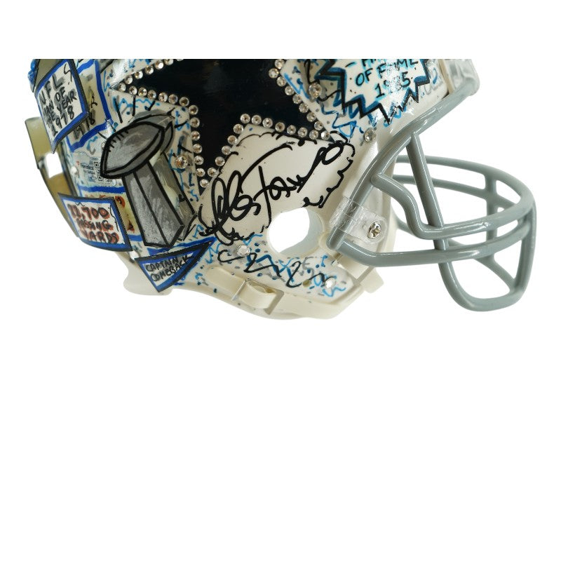 Roger Staubach Dallas Cowboys Autographed Fazzino Pop Art Mini Helmet (Fanatics)