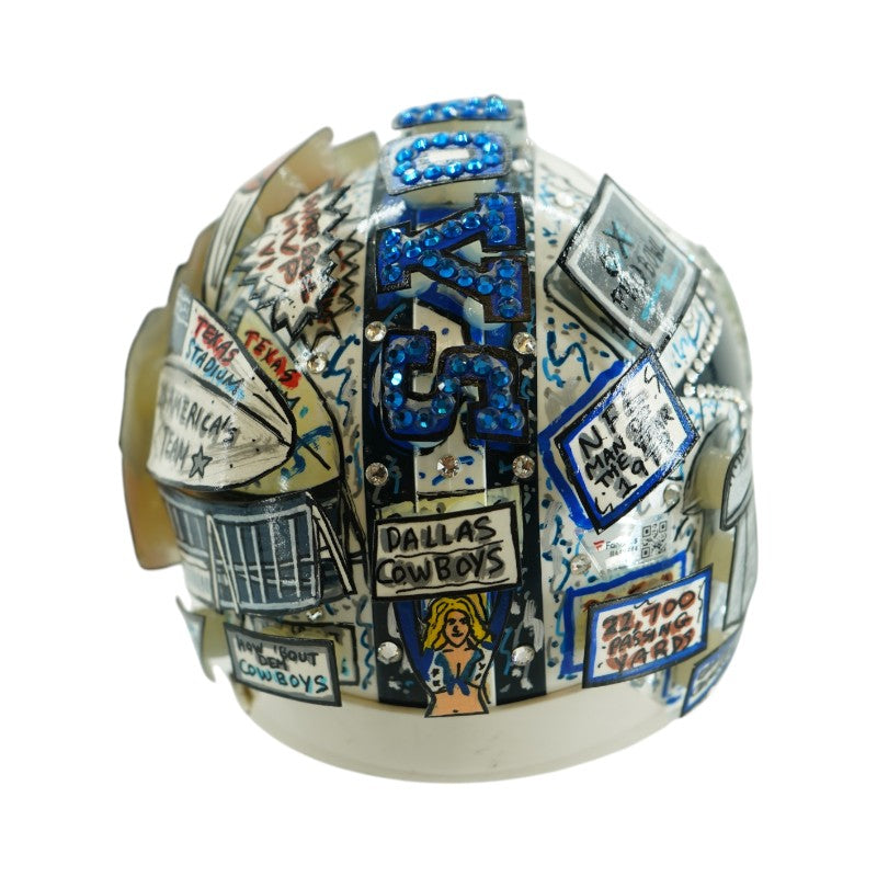 Roger Staubach Dallas Cowboys Autographed Fazzino Pop Art Mini Helmet (Fanatics)