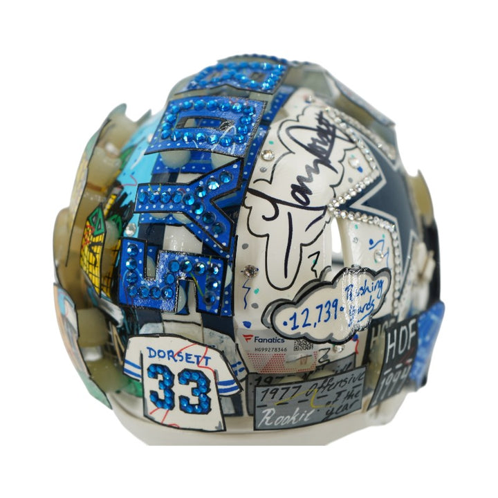 Tony Dorsett Dallas Cowboys Autographed Fazzino Pop Art Mini Helmet (Fanatics)