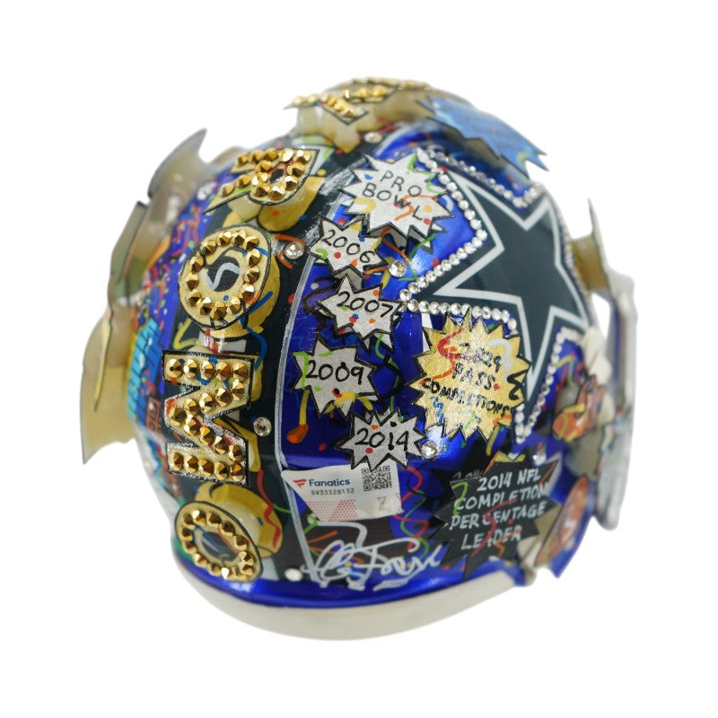 Tony Romo Dallas Cowboys Autographed Fazzino Pop Art Mini Helmet (Fanatics)
