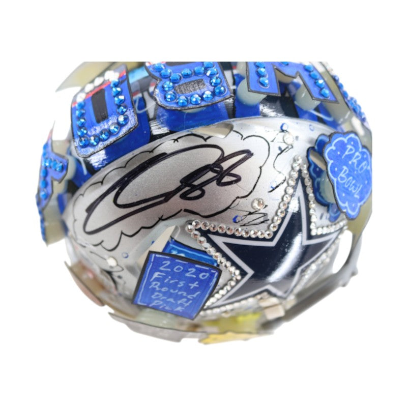 Cee Dee Lamb Dallas Cowboys Signed Fazzino Pop Art Mini Helmet Fanatics Holo