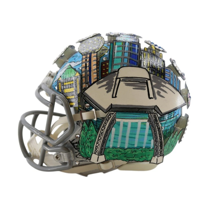 Cee Dee Lamb Dallas Cowboys Signed Fazzino Pop Art Mini Helmet Fanatics Holo