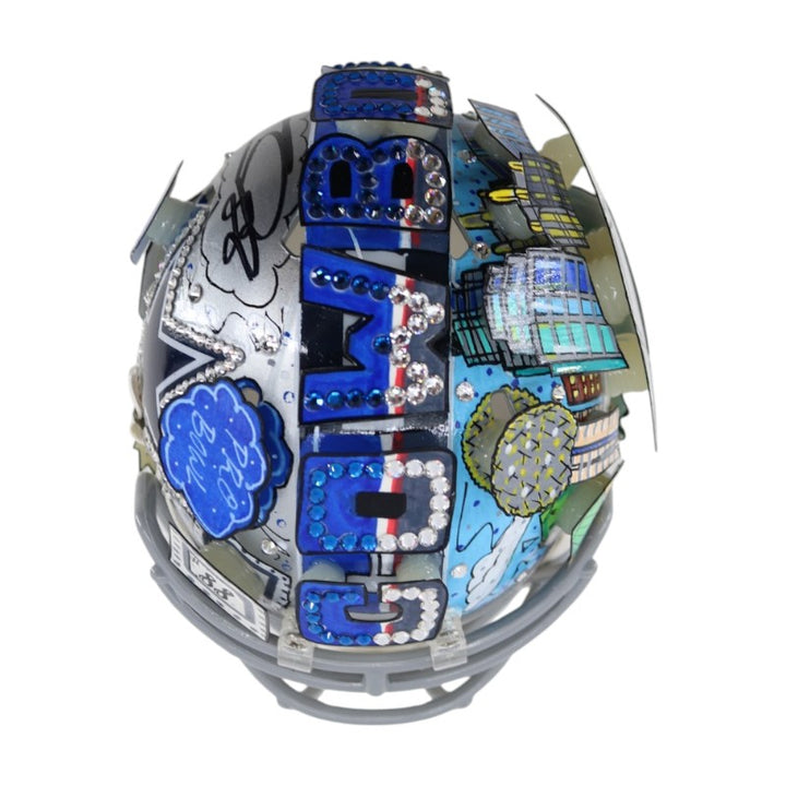 Cee Dee Lamb Dallas Cowboys Signed Fazzino Pop Art Mini Helmet Fanatics Holo