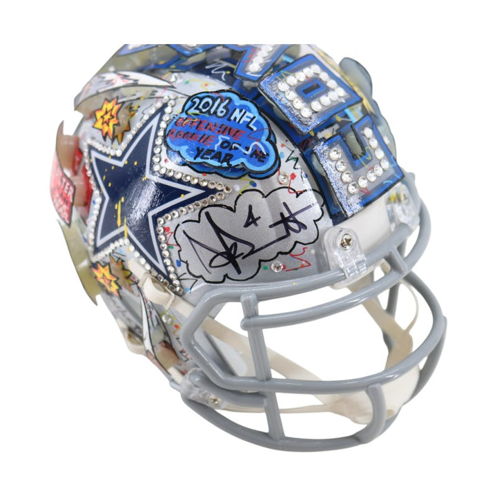 Dak Prescott Dallas Cowboys Signed Fazzino Pop Art Mini Helmet Fanatics Holo