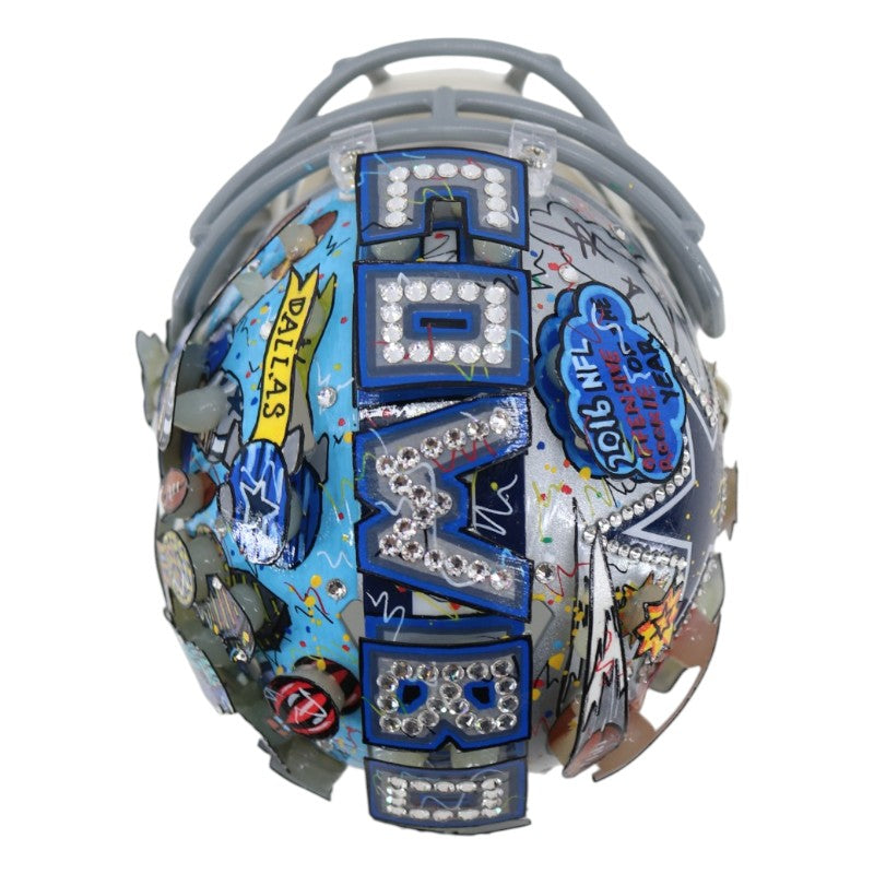 Dak Prescott Dallas Cowboys Signed Fazzino Pop Art Mini Helmet Fanatics Holo