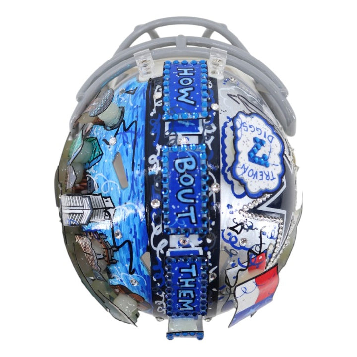 Trevon Diggs Dallas Cowboys Signed Fazzino Pop Art Mini Helmet Fanatics Holo