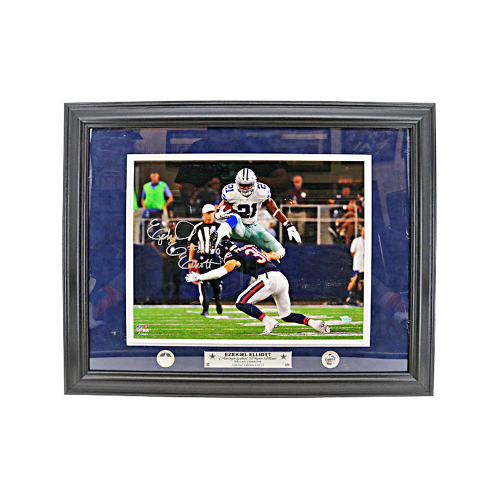 Ezekiel Elliott Dallas Cowboys Autographed Signed Framed 16x20 Photo Mint LE #1/21 (Fanatics Auth)