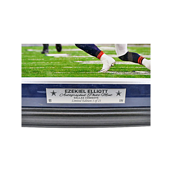 Ezekiel Elliott Dallas Cowboys Autographed Signed Framed 16x20 Photo Mint LE #1/21 (Fanatics Auth)