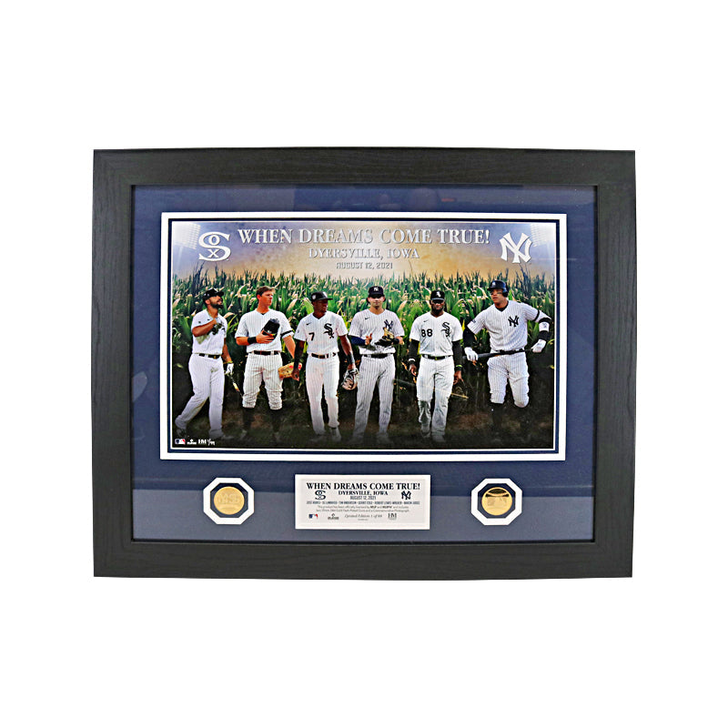 New York Yankees Chicago White Sox 2021 Field Of Dreams Framed Photo Coin Mint Collage LE #1/99 