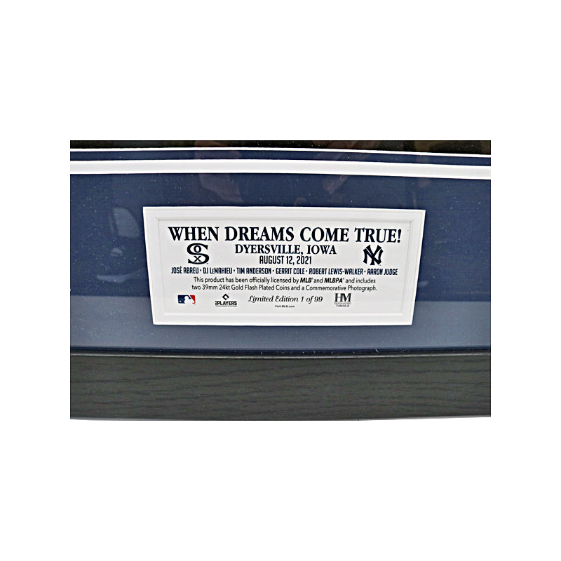 New York Yankees Chicago White Sox 2021 Field Of Dreams Framed Photo Coin Mint Collage LE #1/99 