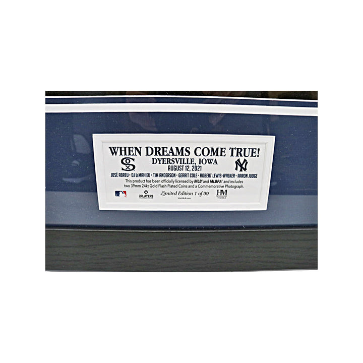 New York Yankees Chicago White Sox 2021 Field Of Dreams Framed Photo Coin Mint Collage LE #1/99 