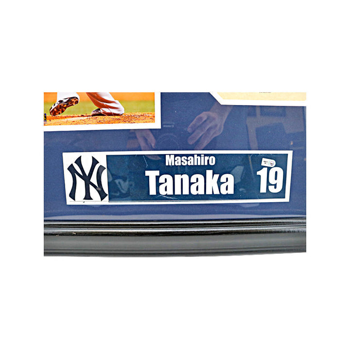 Masahiro Tanaka New York Yankees 2014 Game Used Locker Room Name Plate Framed Photo Mint Collage LE #1/1 (MLB Auth)