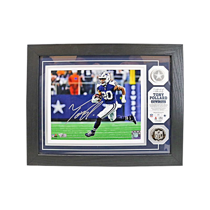 Tony Pollard Dallas Cowboys Autographed Signed Framed 8x10 Photo Mint Collage LE #9/99 (Fanatics Auth)