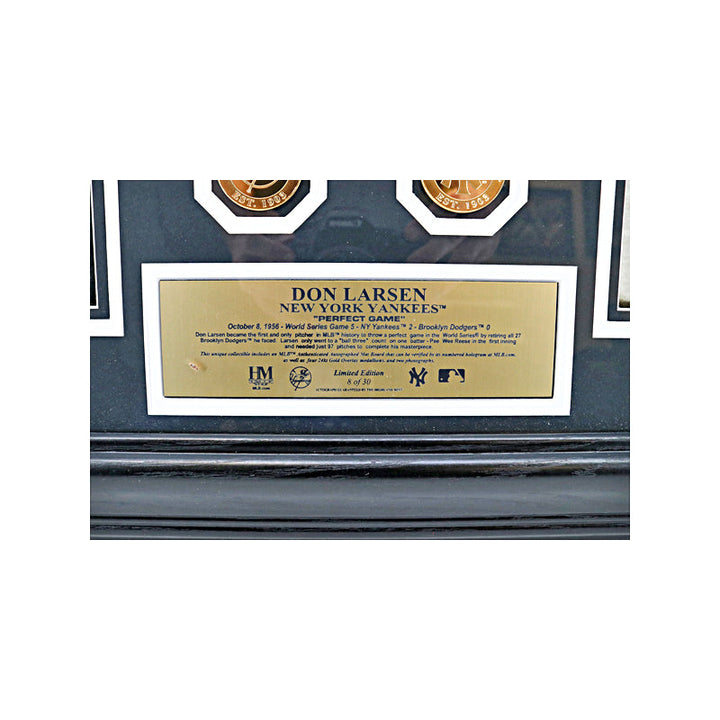 Don Larsen New York Yankees Autographed Signed Perfect Game Photo Mint Collage LE #8/30 (Steiner Auth)