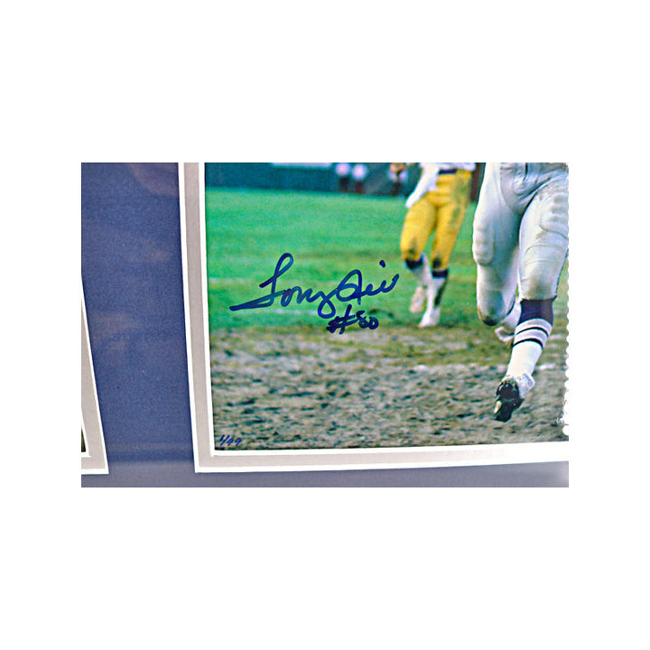 Roger Staubach, Drew Pearson & Tony Hill Dallas Cowboys Triple Signed Autographed Framed (3) 8x10 Photo Mint Collage LE #1/99 (Highland Mint COA)