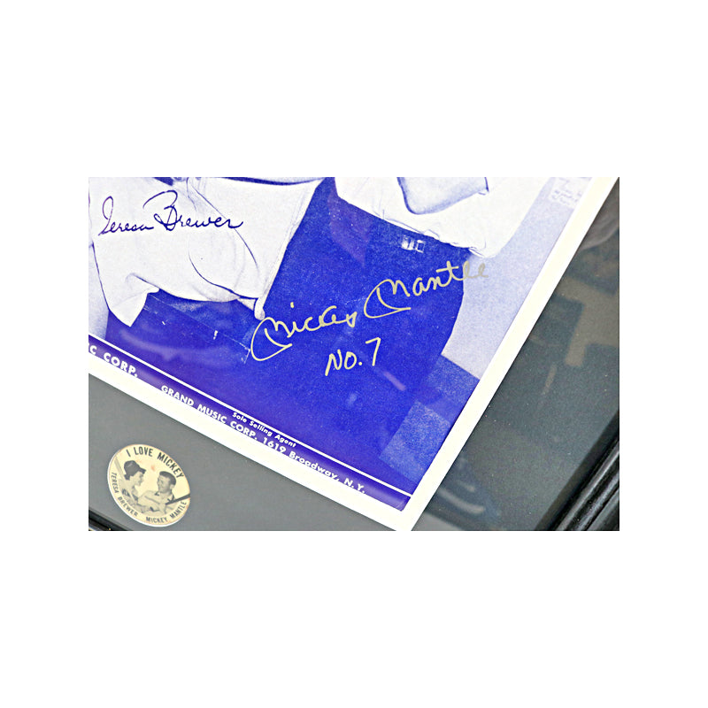 Mickey Mantle New York Yankees Autographed Signed Framed 9x12 "I Love Mickey" Music Sheet (JSA LOA)