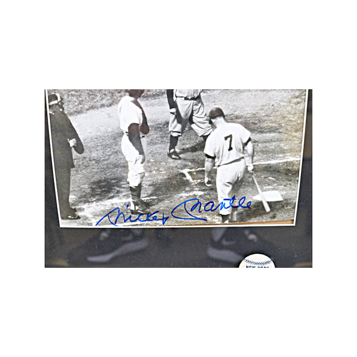 Mickey Mantle New York Yankees Autographed Signed Framed 5x7 Photo Medallion Collage (PSA LOA)