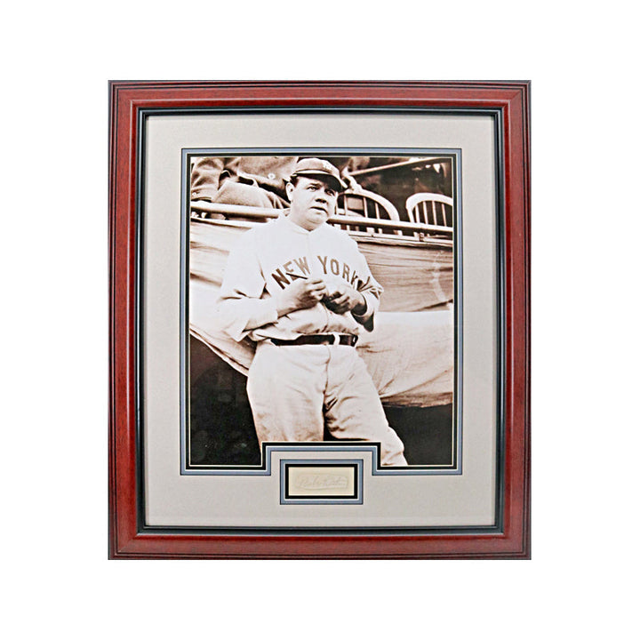 Babe Ruth New York Yankees Autographed Signed 26x32 Framed Cut Collage (JSA LOA)