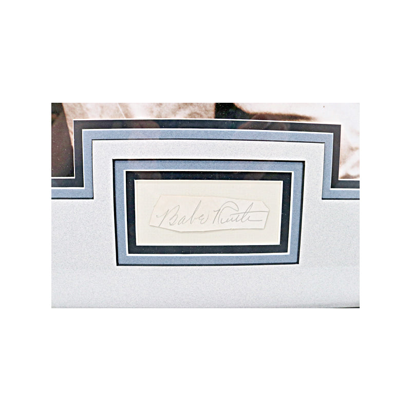 Babe Ruth New York Yankees Autographed Signed 26x32 Framed Cut Collage (JSA LOA)