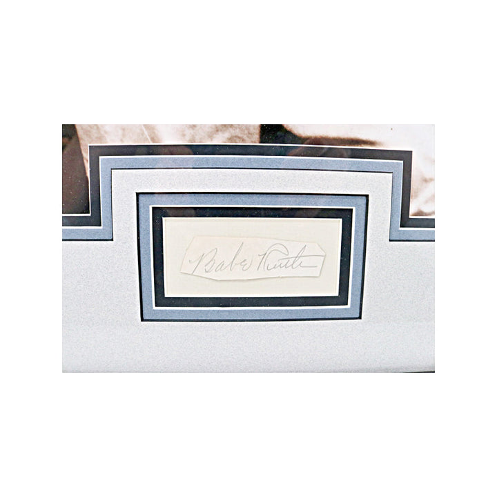 Babe Ruth New York Yankees Autographed Signed 26x32 Framed Cut Collage (JSA LOA)