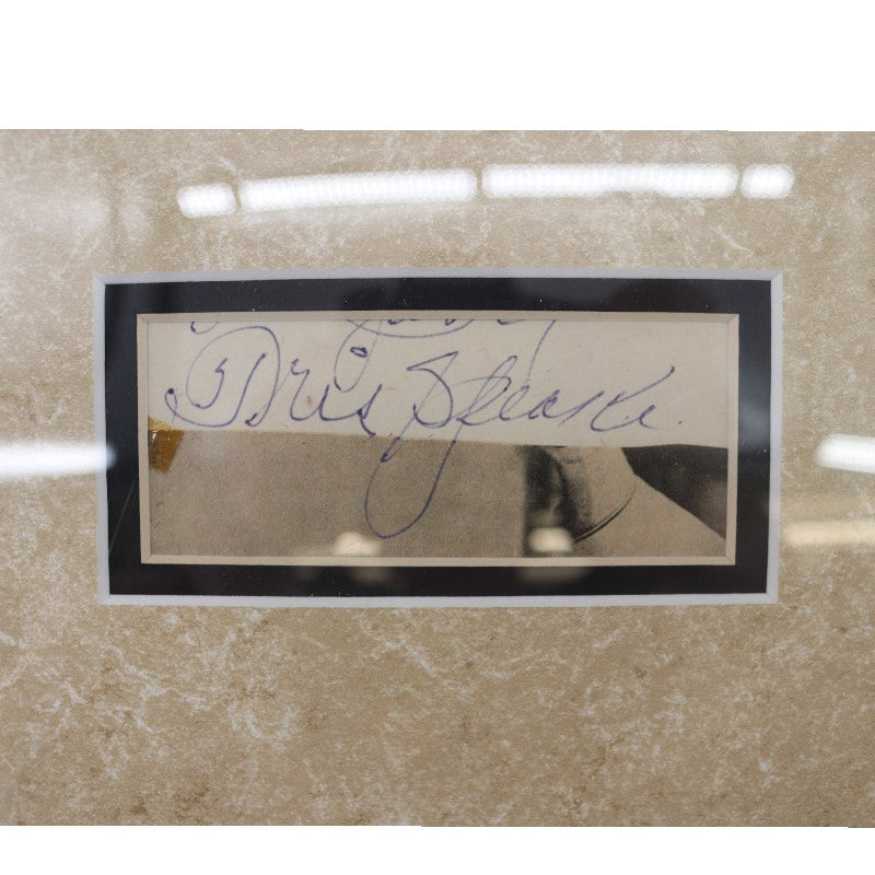 Ty Cobb Tris Speaker Dual Signed Framed Cuts JSA LOA