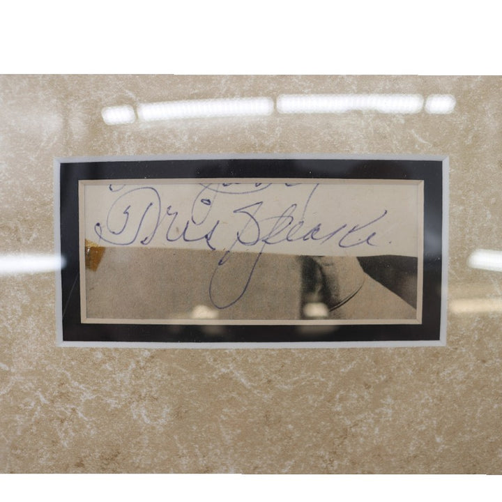 Ty Cobb Tris Speaker Dual Signed Framed Cuts JSA LOA