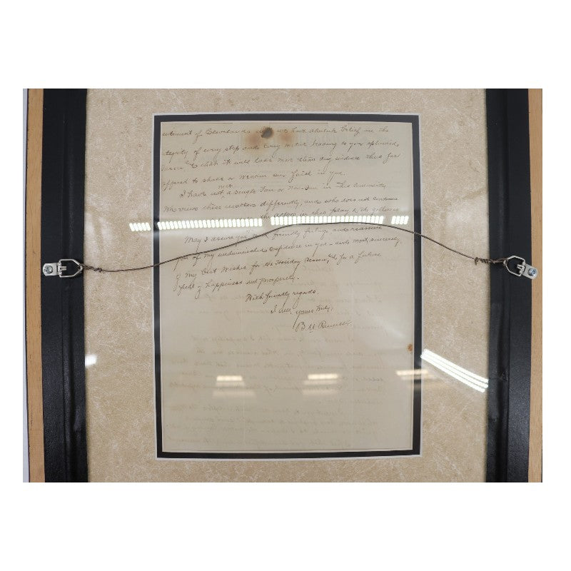 Ty Cobb Tris Speaker Dual Signed Framed Cuts JSA LOA