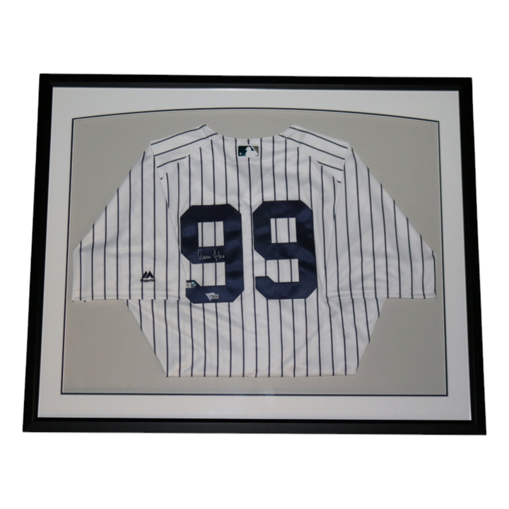 Aaron Judge New York Yankees Autographed Framed Majestic Jersey Fanatics Auth