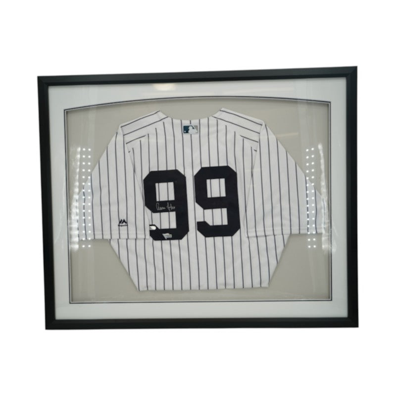 Aaron Judge New York Yankees Autographed Framed Majestic Jersey Fanatics Auth