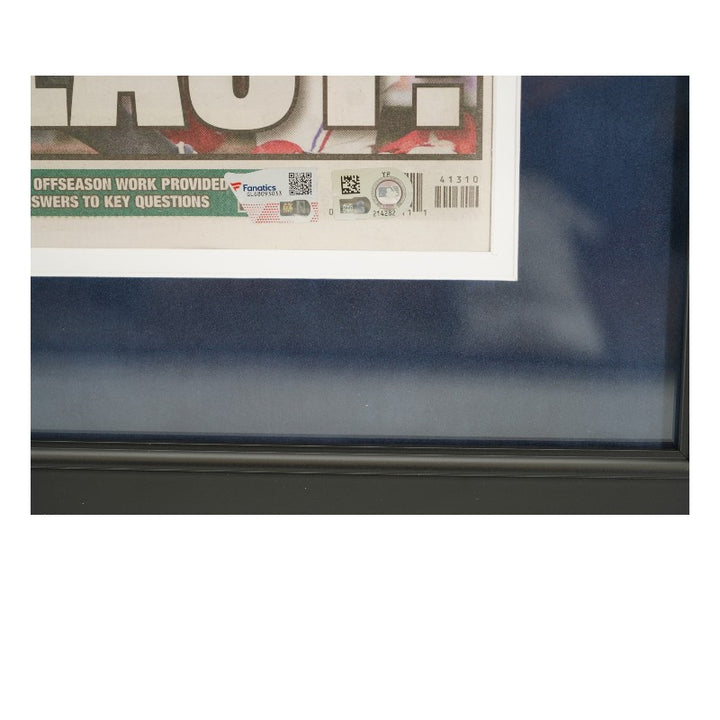 Aaron Judge New York Yankees Autographed Framed New York Post Newspaper Fanatics/MLB Auth