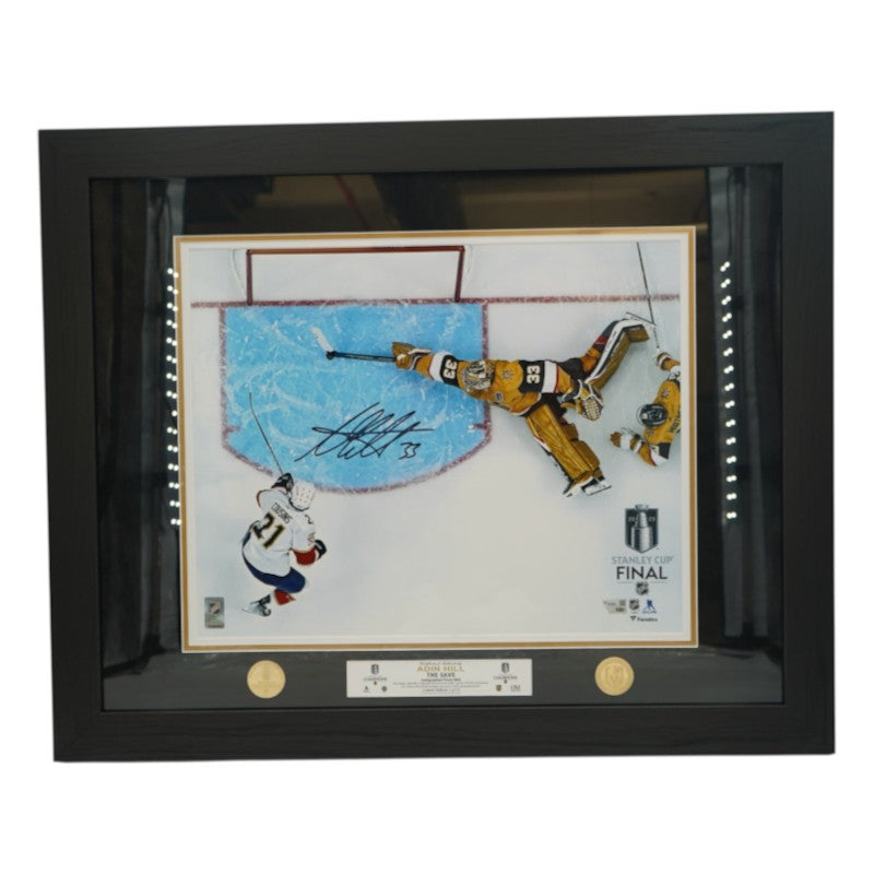 Adin Hill Las Vegas Golden Knights Autographed Framed 16x20 Photo Mint Collage Fanatics Auth