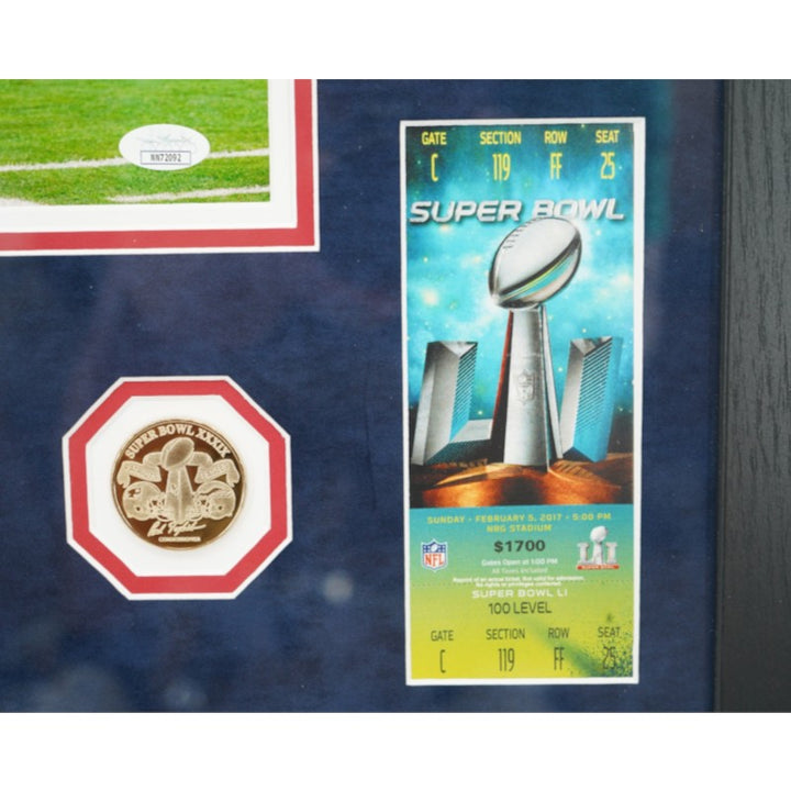 Bill Belichick New England Patriots Autographed Inscribed Framed 8x10 Photo Mint Collage JSA COA