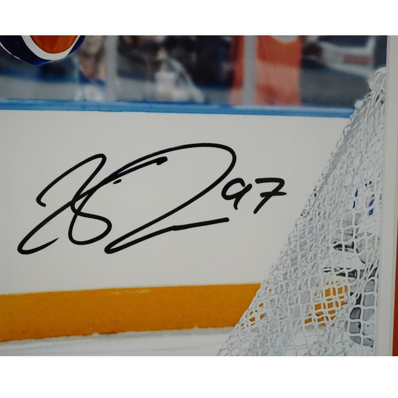 Connor McDavid Edmonton Oilers Autographed Framed 16"x24" Photo Mint Collage LE 97/97 Upper Deck COA