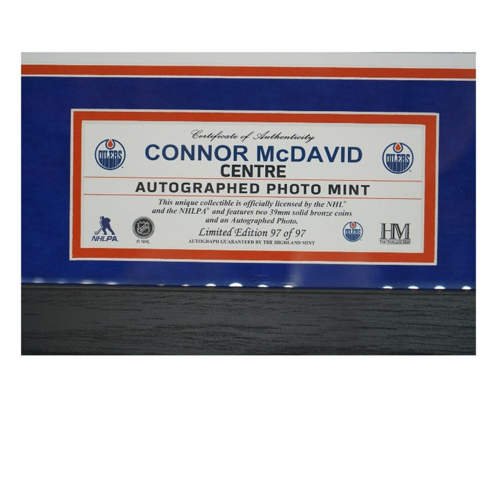 Connor McDavid Edmonton Oilers Autographed Framed 16"x24" Photo Mint Collage LE 97/97 Upper Deck COA