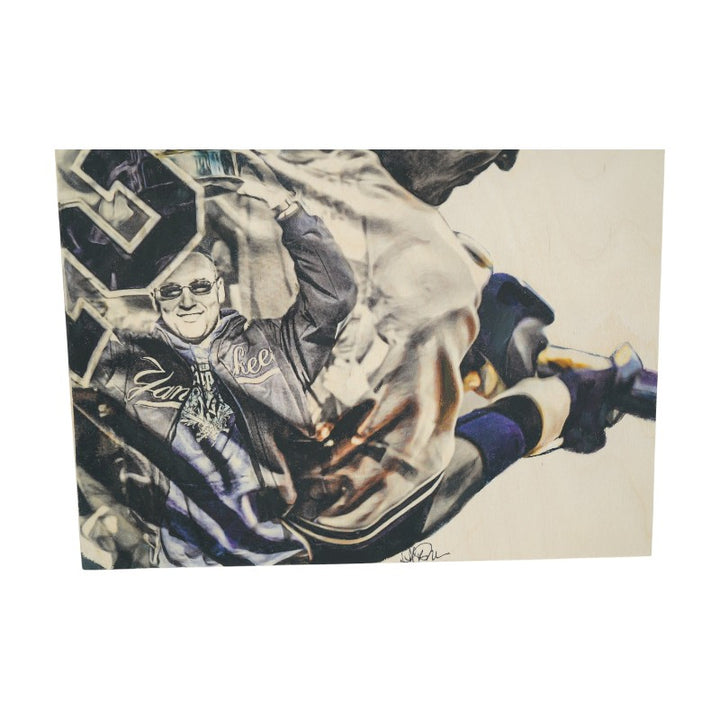 Derek Jeter New York Yankees Captain Lauren Taylor 1 of 1 Original On Wood