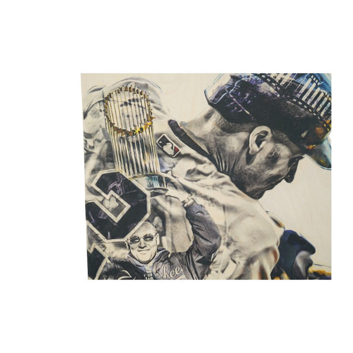 Derek Jeter New York Yankees Captain Lauren Taylor 1 of 1 Original On Wood