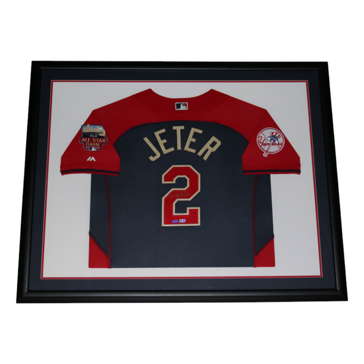 Derek Jeter New York Yankees Autographed Framed 2014 All Star Game Jersey Steiner/MLB Auth