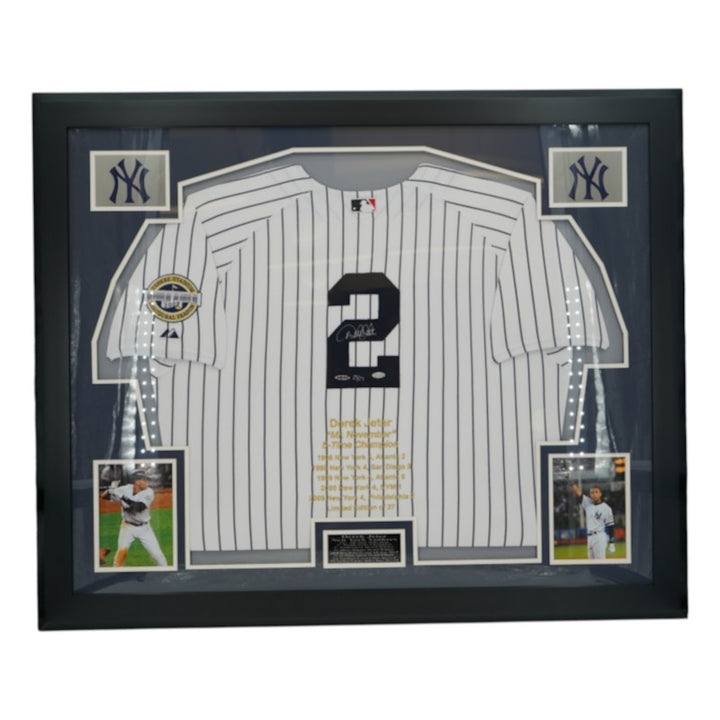 Derek Jeter New York Yankees Autographed Framed Engraved Jersey LE 25/27 Steiner/UDA COA
